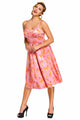 Pink Pin-up Digital Floral Swing Vintage Dress