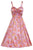 Pink Pin-up Digital Floral Swing Vintage Dress