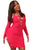 Pink Sexy Cut-Out Long Sleeves Party Bodycon Dress