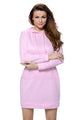 Pink Slim Fit Pocket Front Hoodie Mini Dress