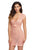 Pink V Neck Lace up Cover up Dress