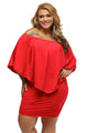 Plus Size Multiple Dressing Layered Red Mini Dress