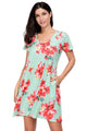Pocket Design Summer Floral Shirt Dress