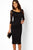 Pretty Lady Black Lace Overlay Evening Midi Dress