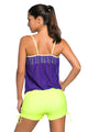 Purple Lace Overly 2pcs Bandeau Tankini Swimsuit