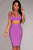 Purple Two-piece Bandage Cropped Top Skirt Set