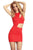 Red Asymmetric Cutout Sexy Mini Club Dress