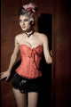 Red Overbust Pattern Corset