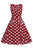 Red Polka Dot Bohemain Print Dress with Keyholes