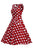 Red Polka Dot Bohemain Print Dress with Keyholes
