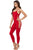 Red Reveal Assets Lace-up Jumpsuit