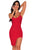 Red Slit Thigh Bandage Dress