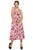 Retro Rose Floral Halter Pink Cannes Swing Dress