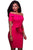Rosy Club Party One Shoulder Bodycon Dress