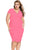 Rosy Pleated Curvaceous Midi Dress