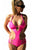 Rosy Strappy Crisscross Cut out Monokini
