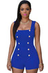Royal Blue Gold Buttons Romper
