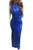 Royal Blue Sequins Keyhole Back Party Gown