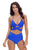 Royal Blue Sexy Cut Out 2pcs Swimwear