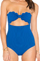Scalloped Edge Maillot One Piece Swimsuit