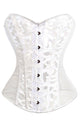 Sexy 12 Steel Bones Vintage White Mesh Overbust Corset with Tong
