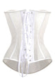 Sexy 12 Steel Bones Vintage White Mesh Overbust Corset with Tong