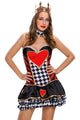 Sexy 2pcs Sexy Queen of Hearts Cosplay Costume