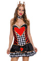 Sexy 2pcs Sexy Queen of Hearts Cosplay Costume