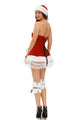 Sexy 3 Piece Red Velvet Christmas Corset Set