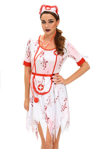 Sexy 3pcs Horrible zombie Nurse Costume