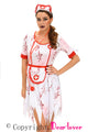 Sexy 3pcs Horrible zombie Nurse Costume