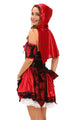 Sexy 4pcs Miss Red Riding Hood Costume