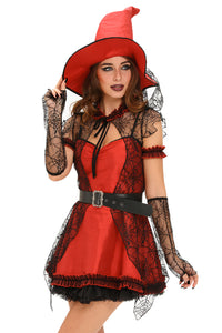 Sexy 6pcs Mischievous Witch Halloween Costume