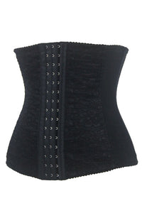 Sexy 9 Steel Bones Black Jacquard Waist Training Corset