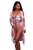 Sexy Abstract Print Teddy Swimsuit with Long Cover Up
