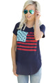 Sexy All American Flag T-shirt in Navy