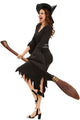 Sexy All Black Gothic Witch Halloween Costume