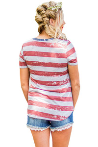 Sexy American Heart Womens Flag T-shirt