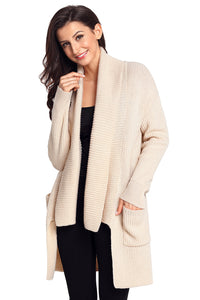 Sexy Apricot Comfy Cozy Pocketed Cardigan