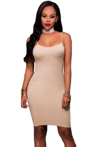 Sexy Apricot Seamless Bodycon Dress