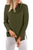 Sexy Army Green Cowl Neck Side Split Sweater