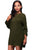 Sexy Army Green Crisscross Knitted Long Sweater