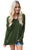 Sexy Army Green Soft V Neck Sweater
