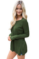 Sexy Army Green Soft V Neck Sweater