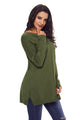 Sexy Army Green Soft V Neck Sweater