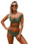 Sexy Army Green Strappy Crisscross 2pcs Tankini Swimsuit