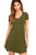 Sexy Army Green Trendy Sweetheart Neck Pocket Shirt Dress