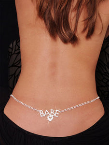 Sexy Babe Rhinestone Belly Chain and Lower Back