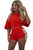 Sexy Beautiful Tie Up Detail Red Short Set