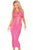 Sexy Big Spender Long Pink Tube Dress